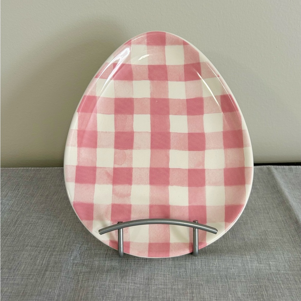 Pink and White Checkered Plate